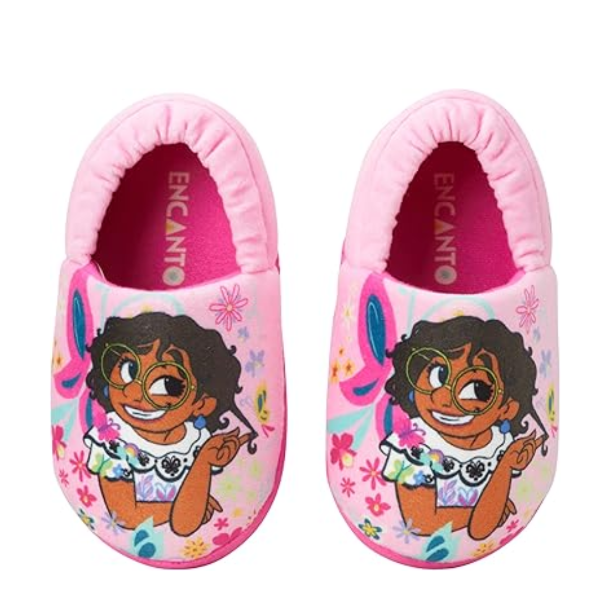 Pantuflas Disney Girl Encanto - Pantuflas de felpa ligeras, cálidas, cómodas y suaves para niñas pequeñas (bebés y niños pequeños)