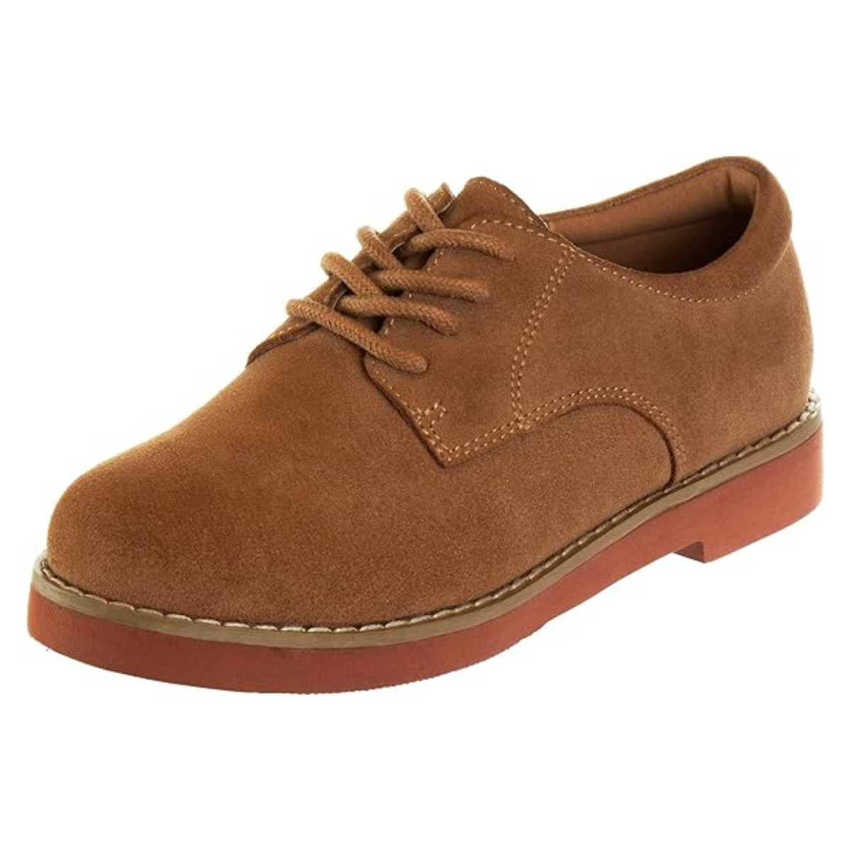 Zapatos French Toast para niñas y niños Dirty Buck - Mocasines Oxford para uniforme escolar, zapatos de vestir para iglesia con cordones de cuero sintético (Dirty Buck) (talla 1 para niños grandes)