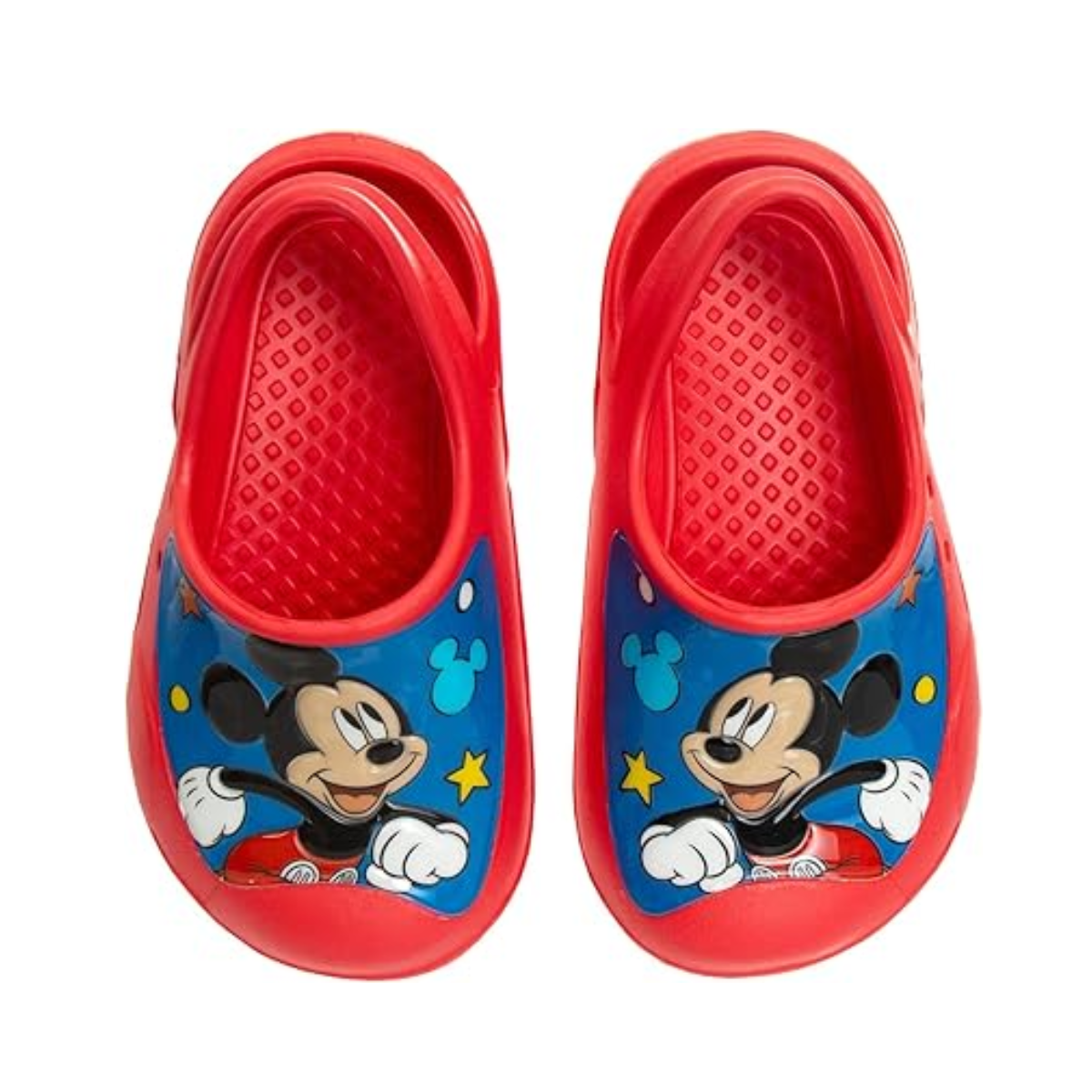 Sandalias de verano Josmo para niños con diseño de Mickey Mouse, zuecos con tiras en la parte posterior, puntera cerrada, deportivas, con personajes atléticos, sin cordones (para niños pequeños)