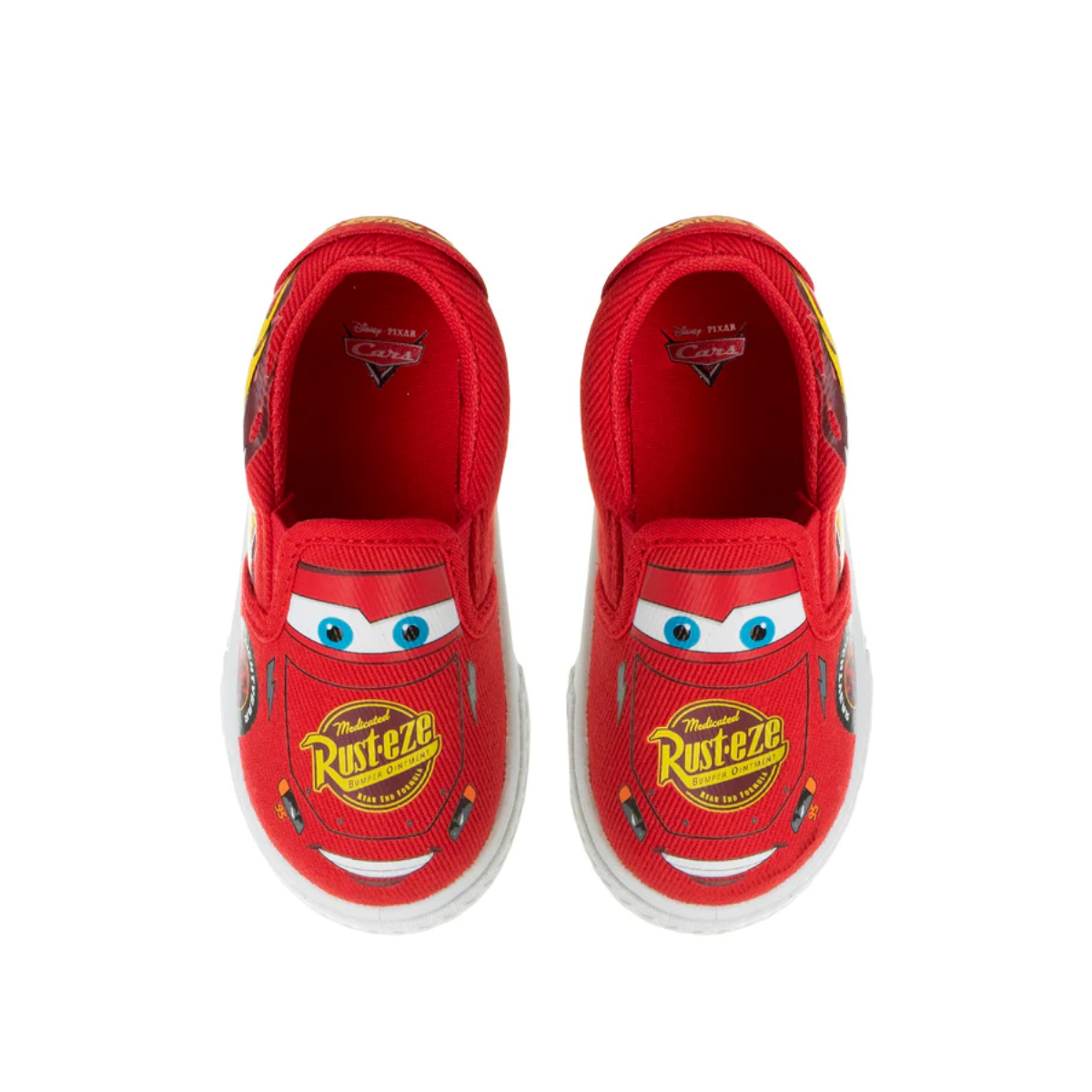 Zapatillas de lona para niños de corte bajo, informales, sin cordones, con la imagen de Rayo Mcqueen (para niños pequeños)