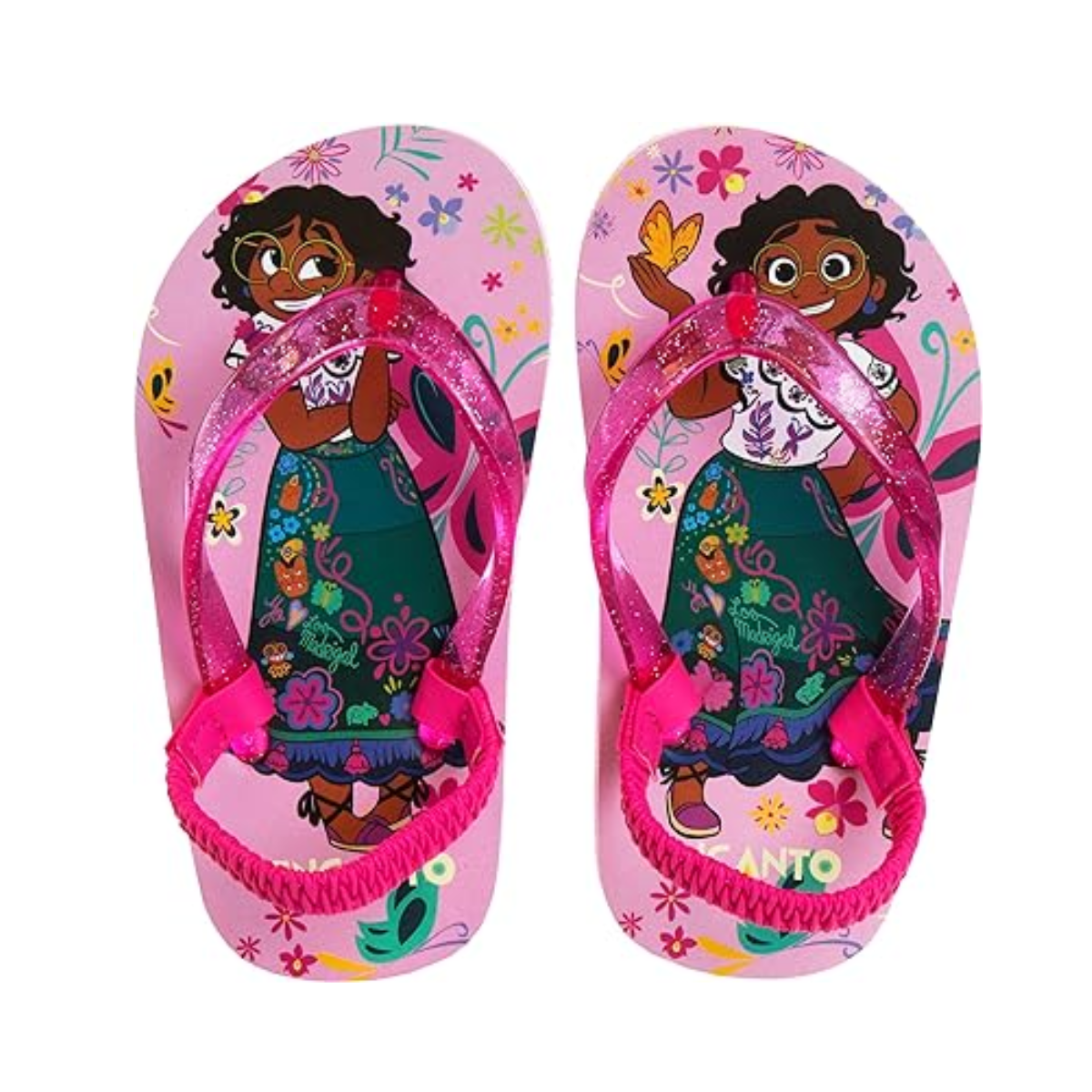 Encanto Mirabela Character Flip Flops Sandals Kids Water Shoes Beach Slides Summer Slip On Quick Dry (Toddler-Little Kid)