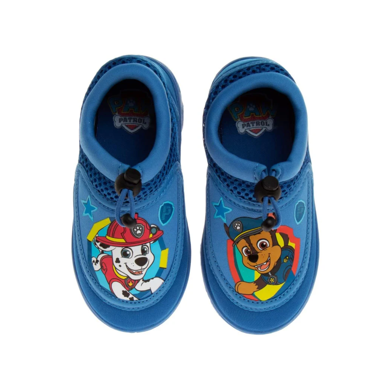 Nickelodeon Paw Patrol Water Shoes Kids Boys Sandals Quick Dry - Marshall and Chase Pool Aqua Socks Bungee Waterproof - Blue (Toddler - Little Kids)