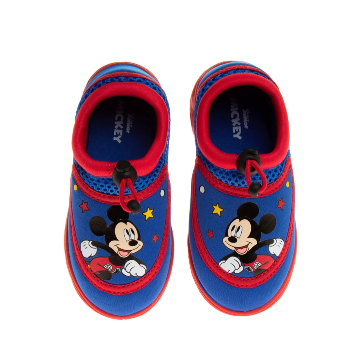 Disney Mickey Mouse Boys Water Shoes - Pool Aqua Socks for Kids- Sandals Bungee Waterproof Beach Slides Sport Character Summer Slip-on Quick Dry (Toddler/Little Kid)