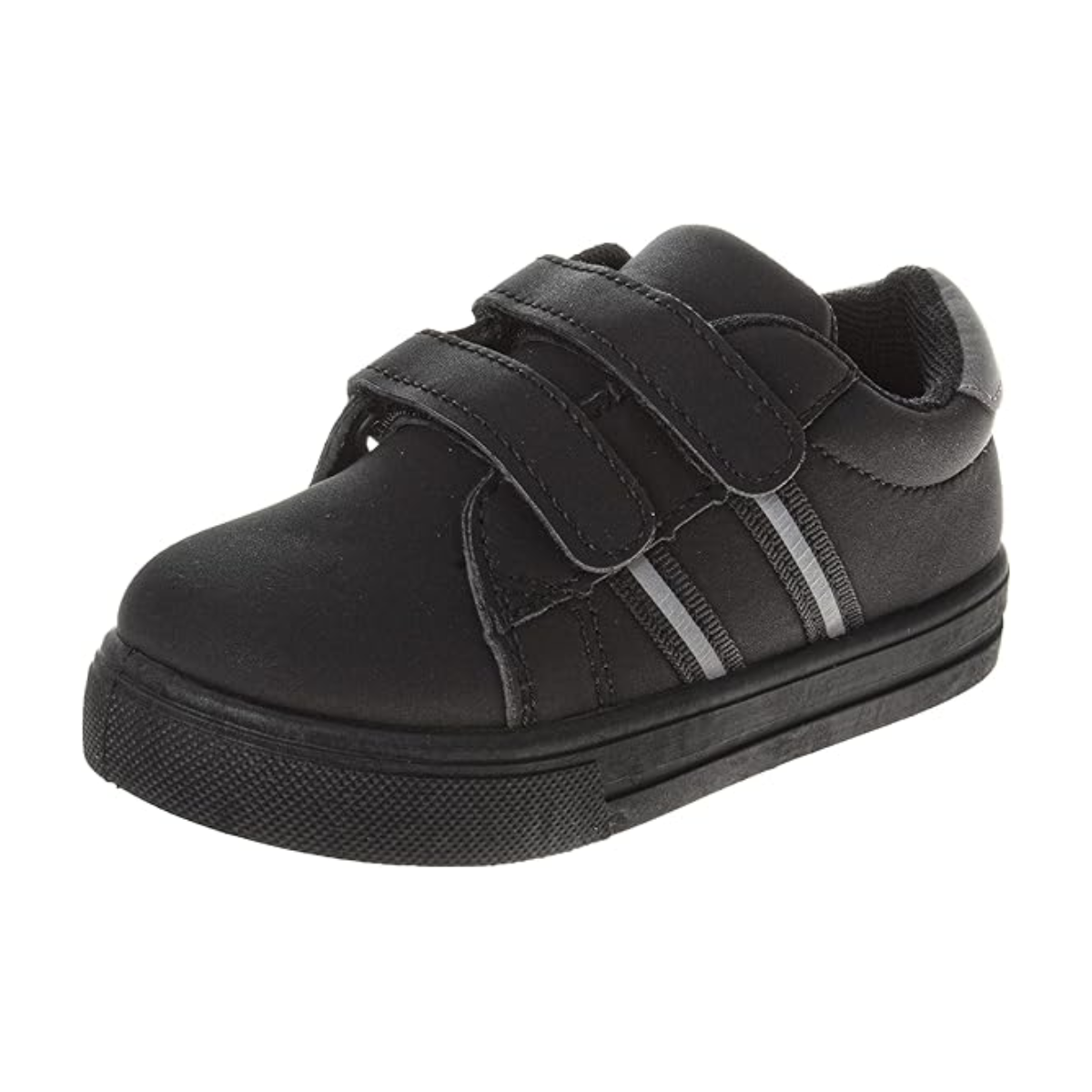 Zapatillas de deporte para niño French Toast sin cordones - Zapatillas deportivas informales de lona para niños - Negro (talla 5 para niños pequeños)