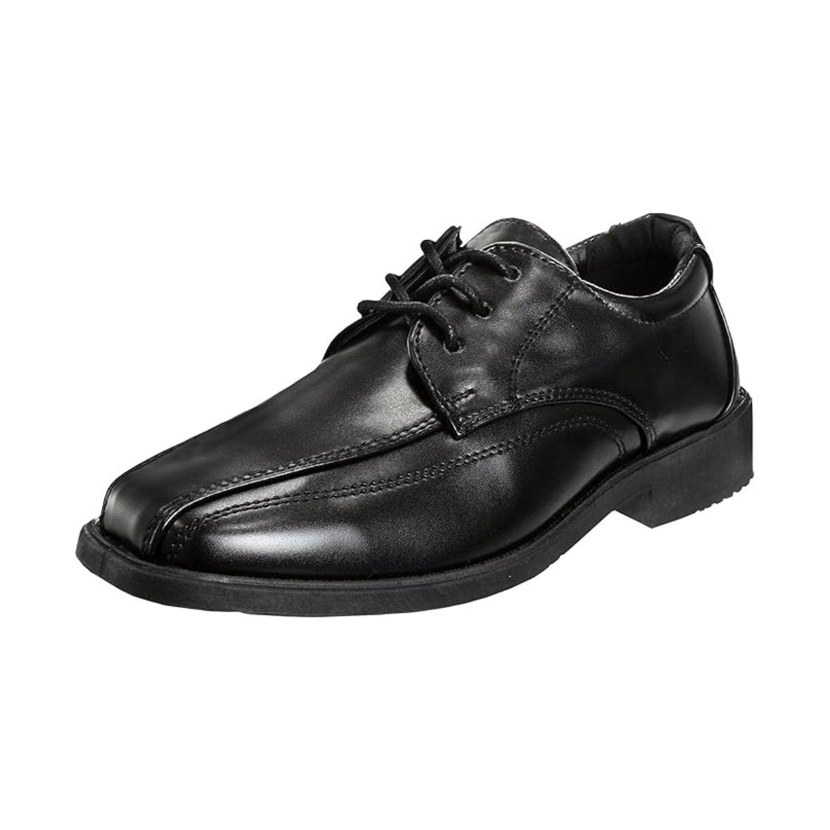 Zapatos de vestir para niños French Toast - Zapatos formales informales Oxford con cordones clásicos - Negro (talla 7 para niños pequeños)